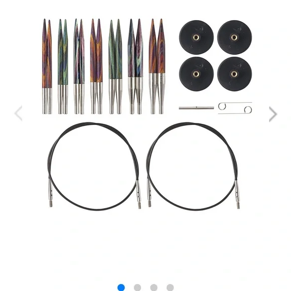 NEW Knitpicks Short Interchangeable Multicolor Mosaic Wood Knitting Need… - Picture 3 of 5